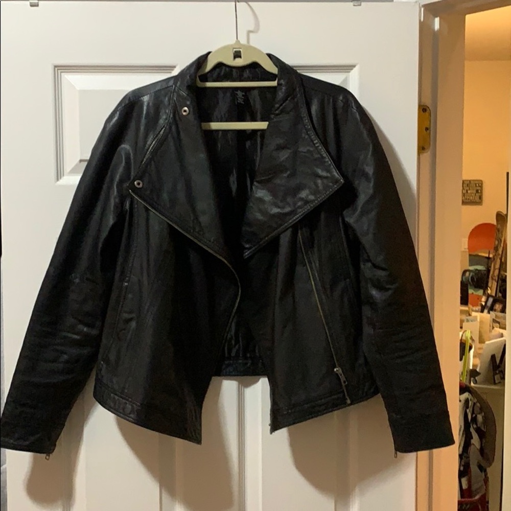 Black leather jacket